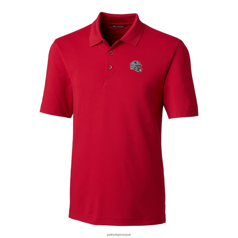 Cutter & Buck Red Helmet Forge Stretch Polo Men Patriots Jersey Clothing 6B6H8J1309