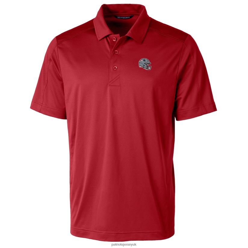 Cutter & Buck Red Helmet Prospect Textured Stretch Polo Men Patriots Jersey Clothing 6B6H8J1349