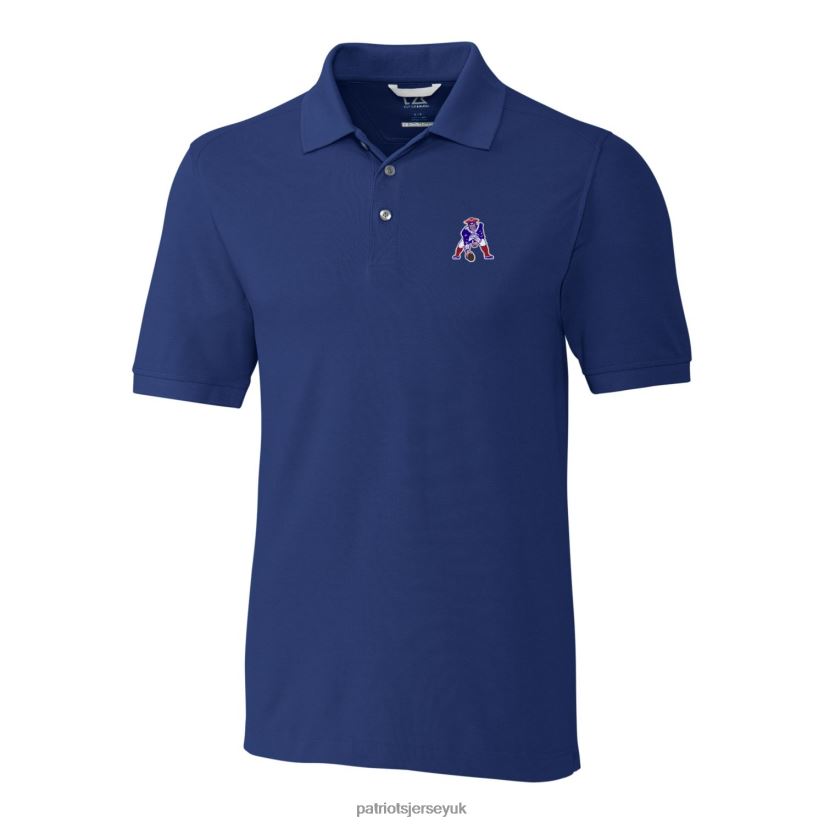 Cutter & Buck Royal Advantage Tri-Blend Pique Throwback Polo Men Patriots Jersey Clothing 6B6H8J1435
