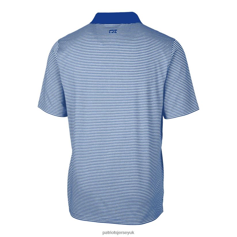 Cutter & Buck Royal Throwback Logo Big & Tall Forge Tonal Stripe Stretch Polo Men Patriots Jersey Clothing 6B6H8J1591