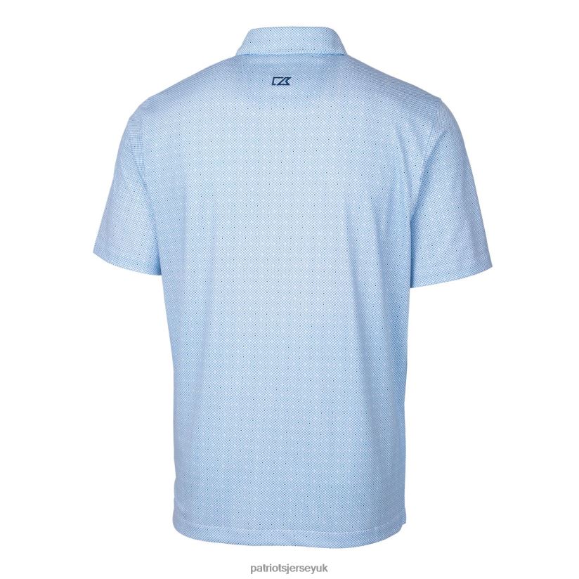 Cutter & Buck Royal Throwback Logo Pike Double Dot Print Stretch Polo Men Patriots Jersey Clothing 6B6H8J1373