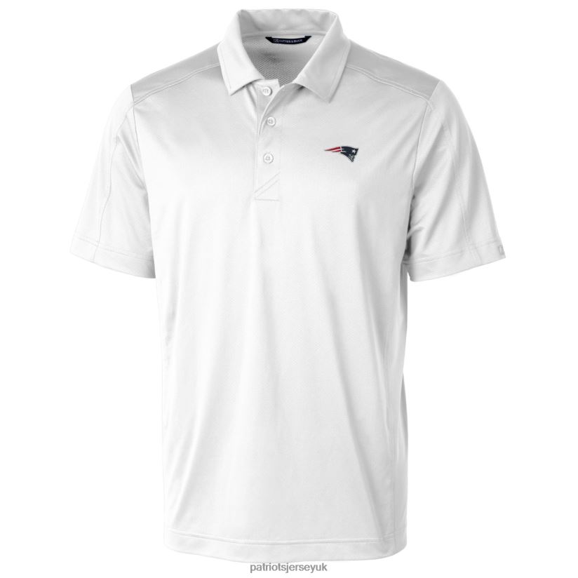 Cutter & Buck White Prospect Textured Stretch Polo Men Patriots Jersey Clothing 6B6H8J1439