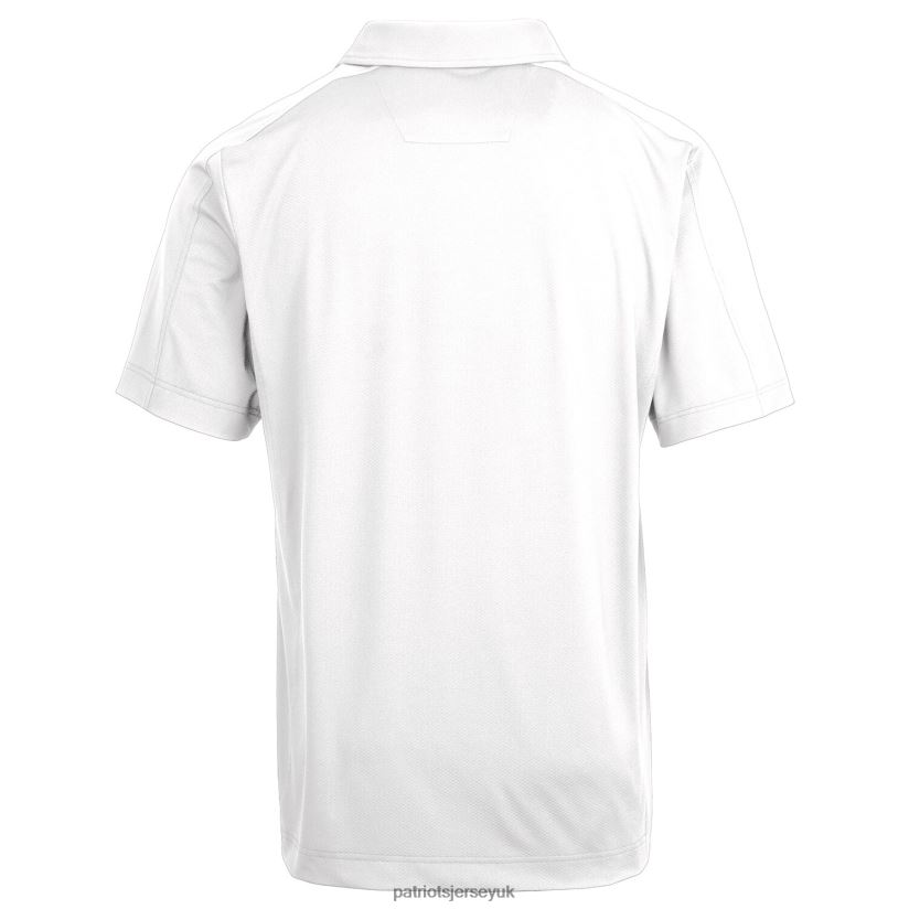 Cutter & Buck White Prospect Textured Stretch Polo Men Patriots Jersey Clothing 6B6H8J1439