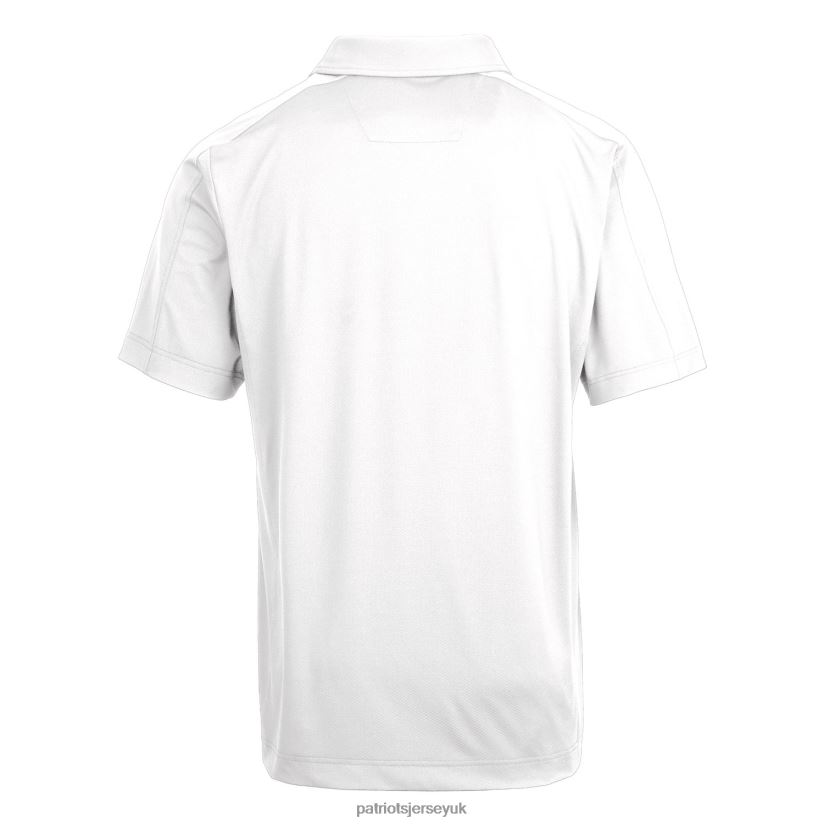 Cutter & Buck White Throwback Logo Big & Tall Prospect Textured Stretch Polo Men Patriots Jersey Clothing 6B6H8J1376