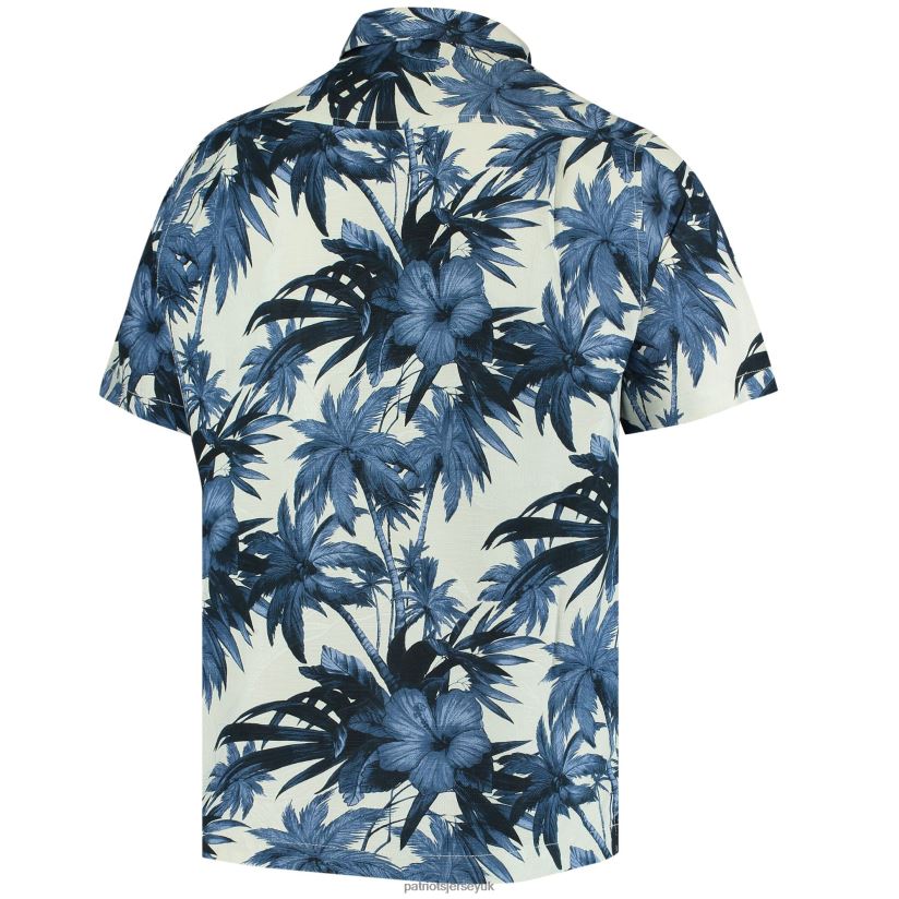 Tommy Bahama Navy Sport Harbor Island Hibiscus Camp Button-Up Shirt Men Patriots Jersey Clothing 6B6H8J1681