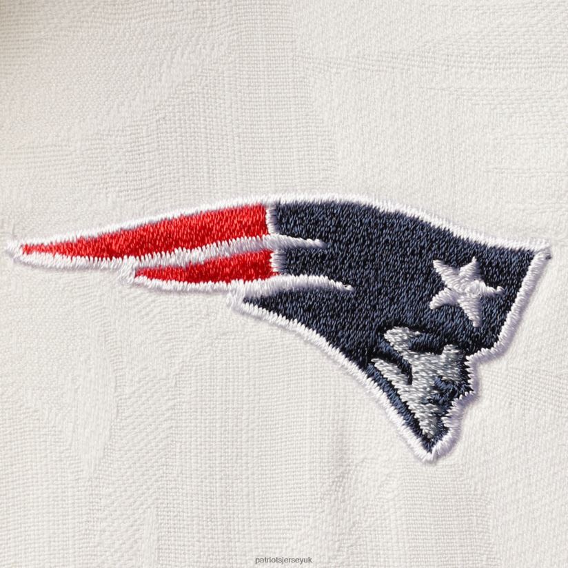 Tommy Bahama White Tropic Zone Camp Button-Up Shirt Men Patriots Jersey Clothing 6B6H8J1684