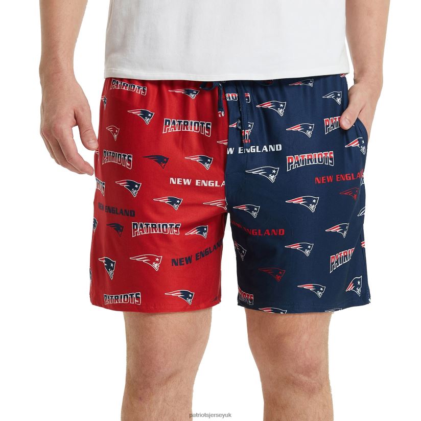 Concepts Sport Navy/Red Breakthrough AOP Knit Split Shorts Men Patriots Jersey Clothing 6B6H8J1733