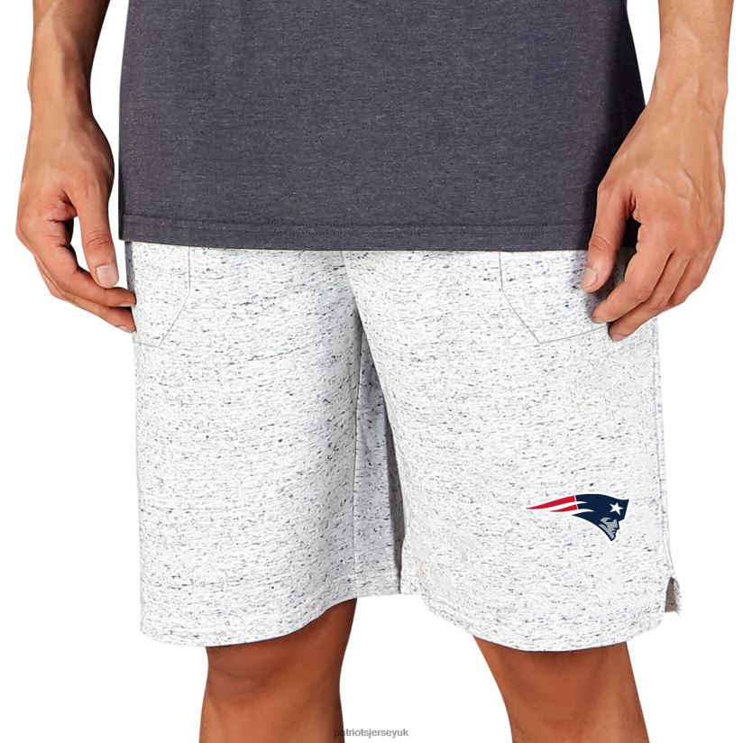 Concepts Sport White/Charcoal Throttle Knit Jam Shorts Men Patriots Jersey Clothing 6B6H8J1715