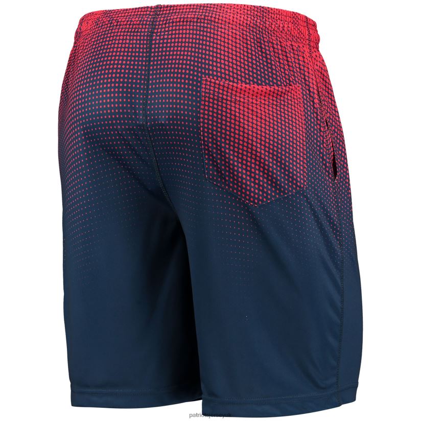 FOCO Navy/Red Pixel Gradient Training Shorts Men Patriots Jersey Clothing 6B6H8J1718