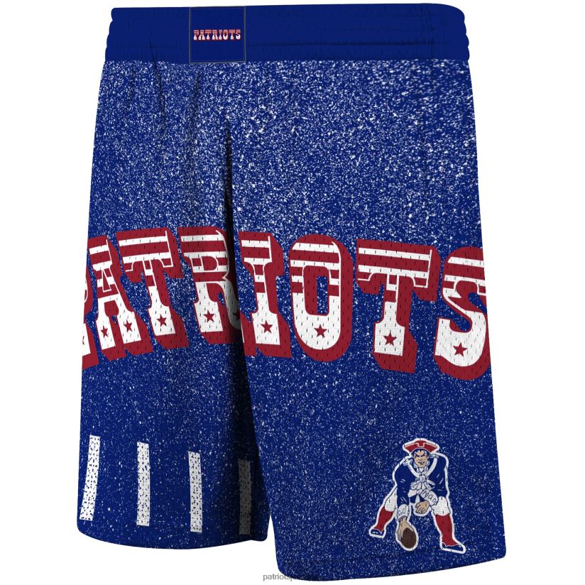 Mitchell & Ness Royal Jumbotron Shorts Men Patriots Jersey Clothing 6B6H8J1710