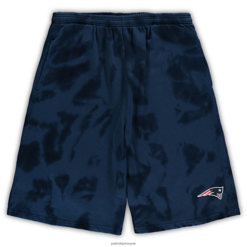 Navy Big & Tall Tie-Dye Shorts Men Patriots Jersey Clothing 6B6H8J1722
