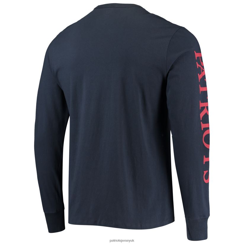 47 Navy Franklin Long Sleeve T-Shirt Men Patriots Jersey Clothing 6B6H8J1889