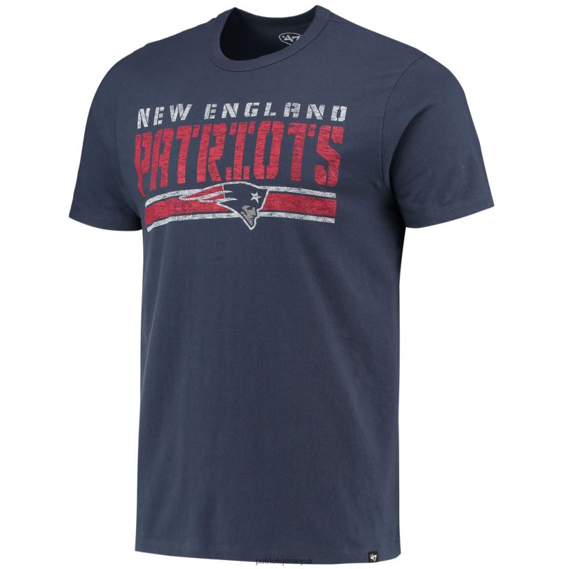 47 Navy Team Stripe T-Shirt Men Patriots Jersey Clothing 6B6H8J1909