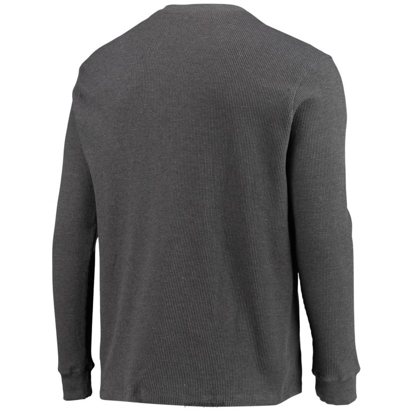 Dunbrooke Heathered Gray Logo Maverick Thermal Henley Long Sleeve T-Shirt Men Patriots Jersey Clothing 6B6H8J1923