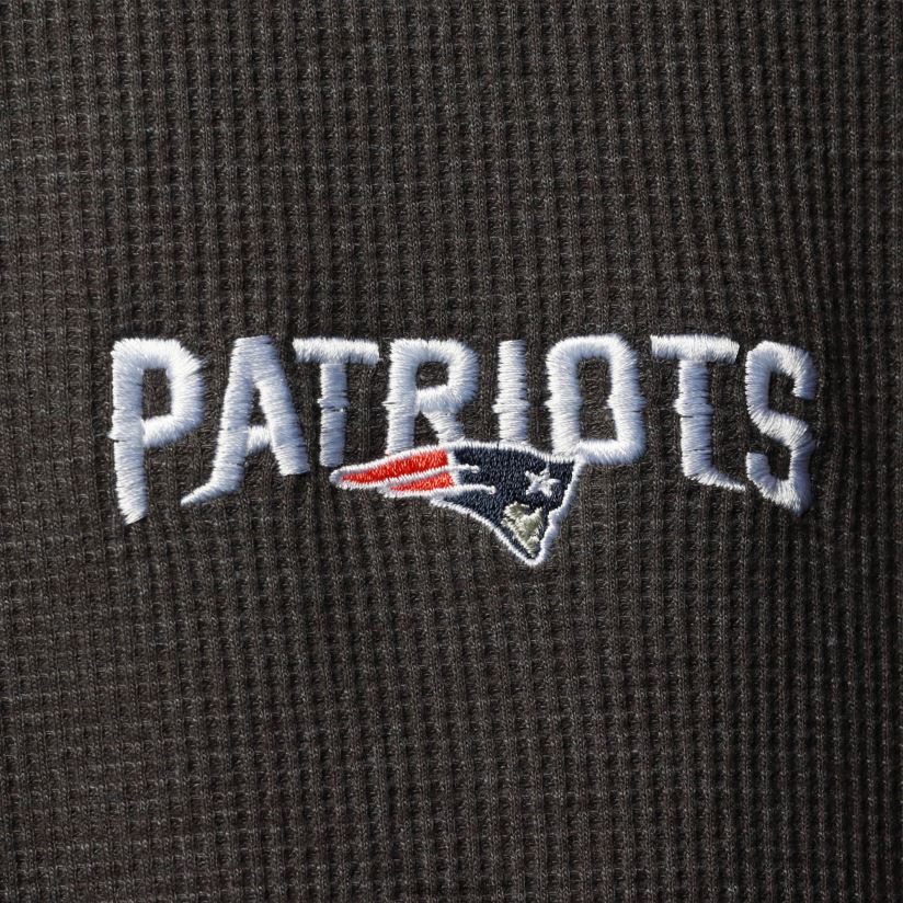 Dunbrooke Heathered Gray Logo Maverick Thermal Henley Long Sleeve T-Shirt Men Patriots Jersey Clothing 6B6H8J1923