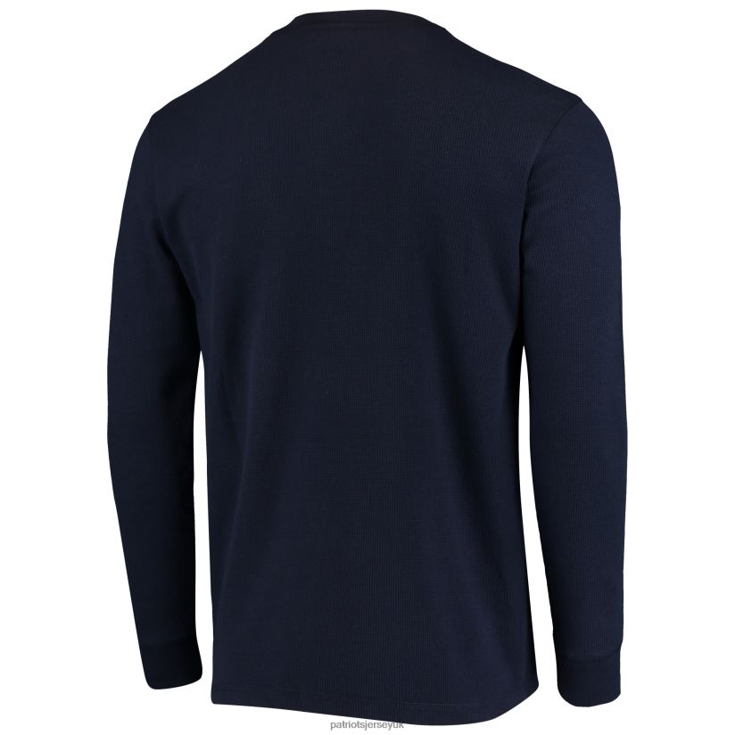 Dunbrooke Navy Logo Maverick Thermal Henley Long Sleeve T-Shirt Men Patriots Jersey Clothing 6B6H8J1960