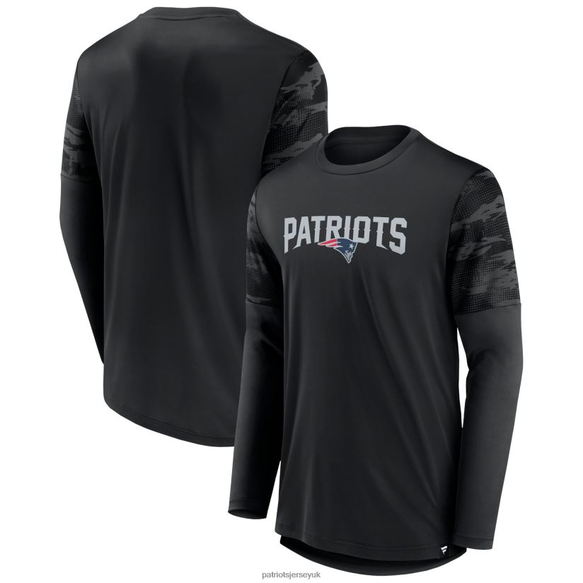 Fanatics Branded Black Square Off Long Sleeve T-Shirt Men Patriots Jersey Clothing 6B6H8J1850