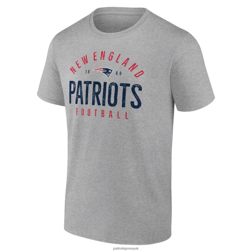 Fanatics Branded Heather Gray Legacy T-Shirt Men Patriots Jersey Clothing 6B6H8J1916