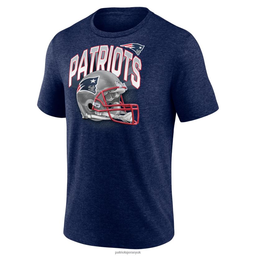 Fanatics Branded Heathered Navy End Around Tri-Blend T-Shirt Men Patriots Jersey Clothing 6B6H8J1907