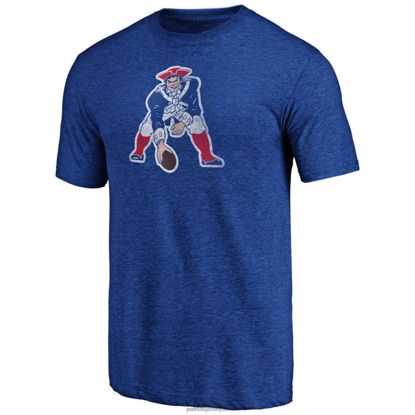 Fanatics Branded Heathered Royal Greatest Dad Retro Tri-Blend T-Shirt Men Patriots Jersey Clothing 6B6H8J2008