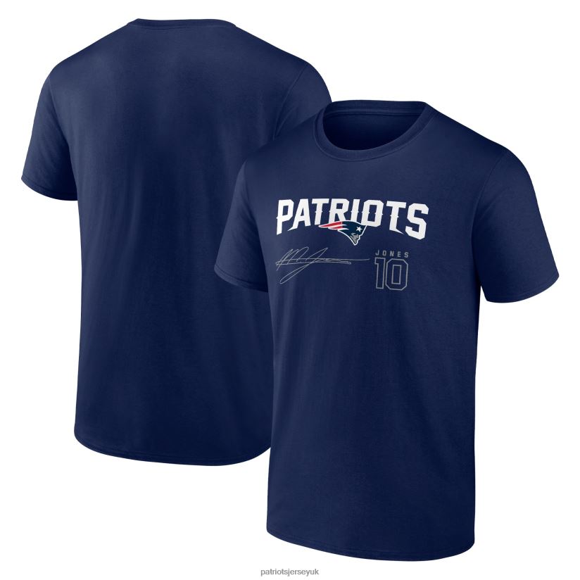 Fanatics Branded Mac Jones Navy Name & Number Team T-Shirt Men Patriots Jersey Clothing 6B6H8J1946