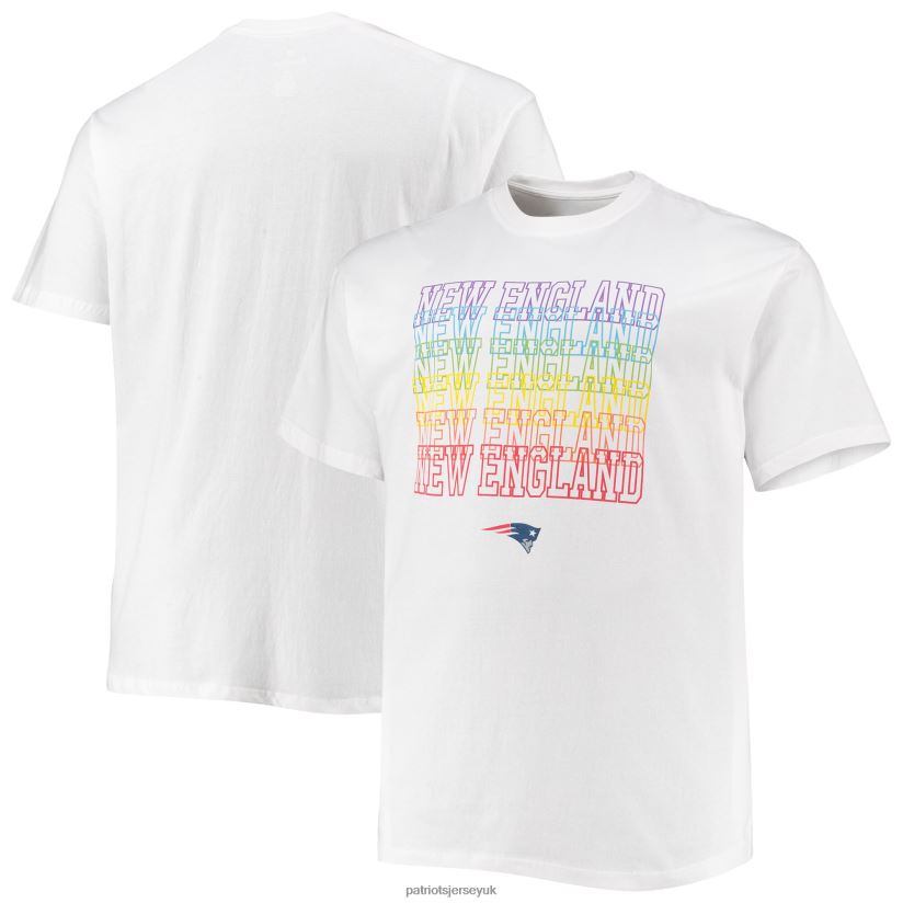 Fanatics Branded White Big & Tall City Pride T-Shirt Men Patriots Jersey Clothing 6B6H8J1974