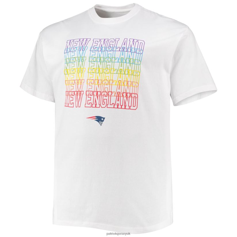 Fanatics Branded White Big & Tall City Pride T-Shirt Men Patriots Jersey Clothing 6B6H8J1974