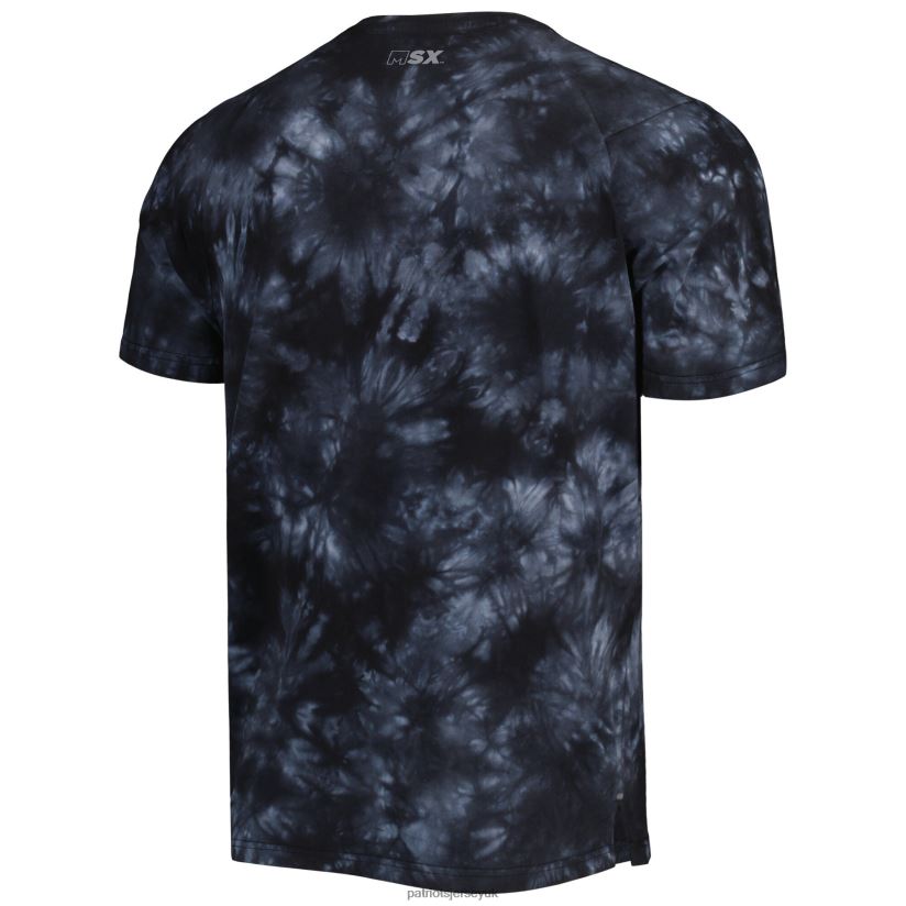 MSX by Michael Strahan Black Recovery Tie-Dye T-Shirt Men Patriots Jersey Clothing 6B6H8J1902