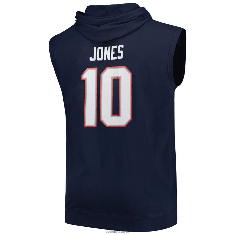 Mac Jones Navy Big & Tall Muscle Pullover Hoodie Men Patriots Jersey Clothing 6B6H8J1957