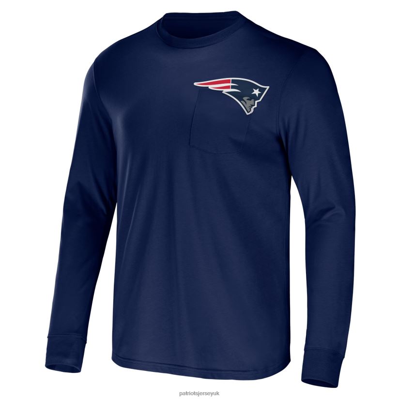 NFL x Darius Rucker Collection by Fanatics Navy Team Long Sleeve Pocket T-Shirt Men Patriots Jersey Clothing 6B6H8J1935