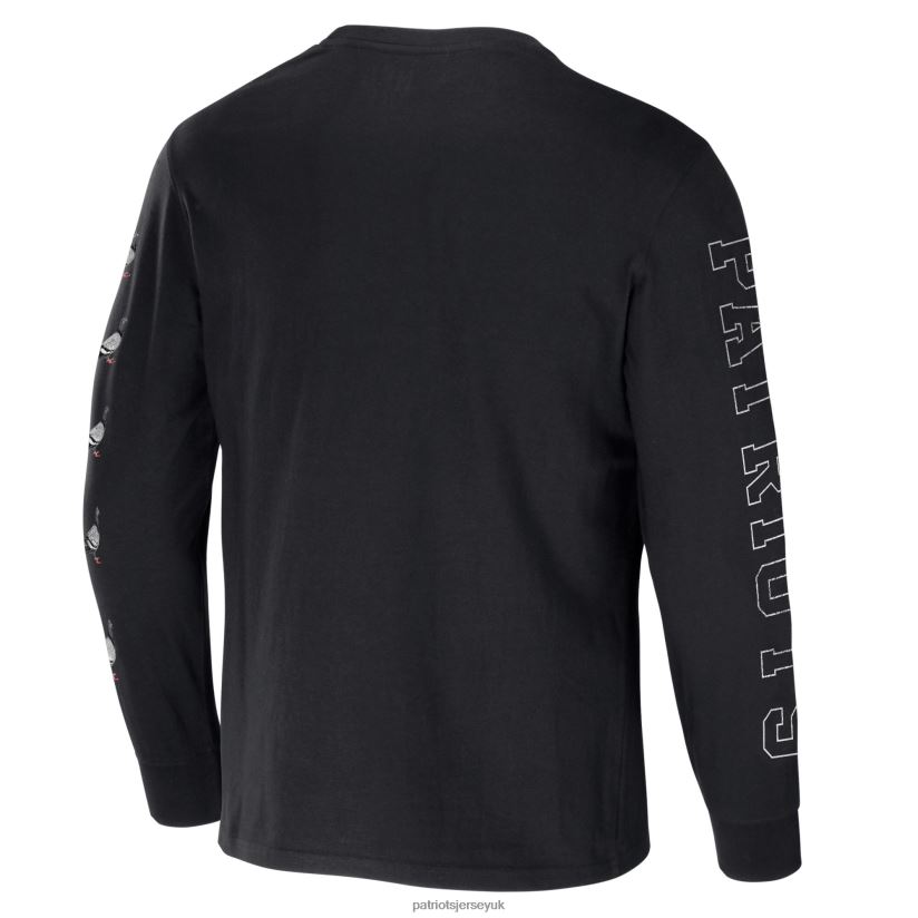 NFL x Staple Black World Renowned Long Sleeve T-Shirt Men Patriots Jersey Clothing 6B6H8J1928