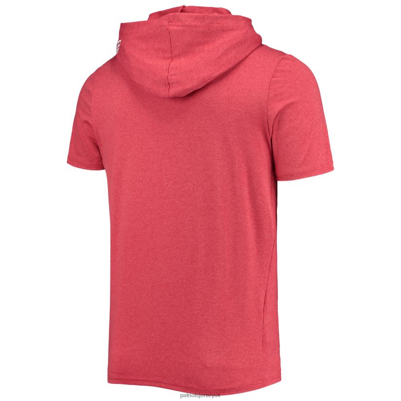 New Era Heathered Red Team Brushed Hoodie T-Shirt Men Patriots Jersey Clothing 6B6H8J1870