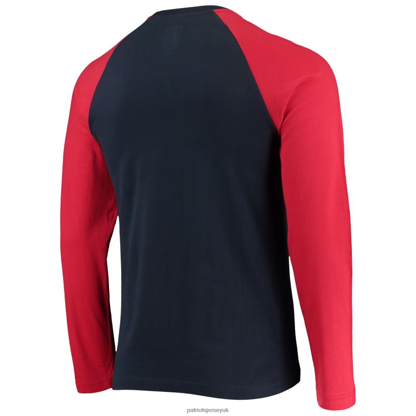 New Era Navy/Red League Raglan Long Sleeve T-Shirt Men Patriots Jersey Clothing 6B6H8J2067