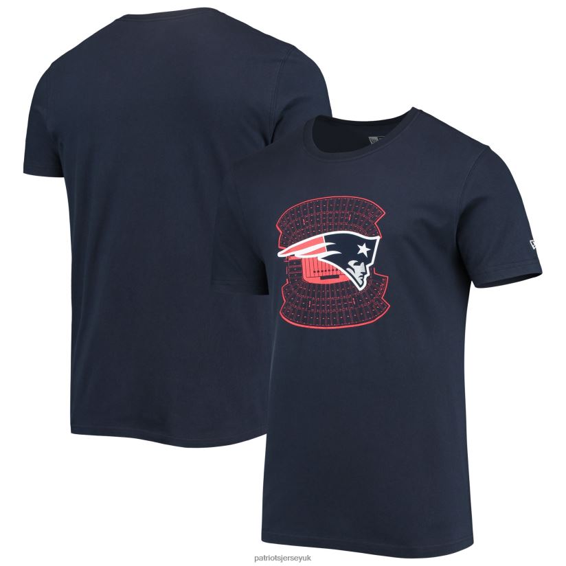New Era Navy Stadium T-Shirt Men Patriots Jersey Clothing 6B6H8J2046