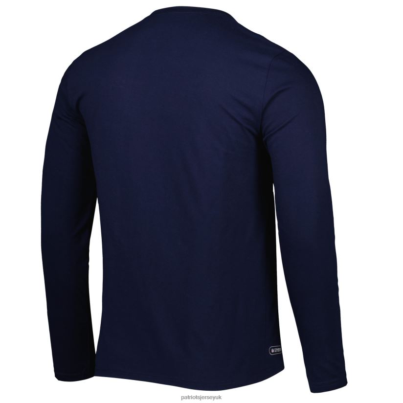 New Era Navy Team Combine Authentic Stated Fitted Long Sleeve T-Shirt Men Patriots Jersey Clothing 6B6H8J2034