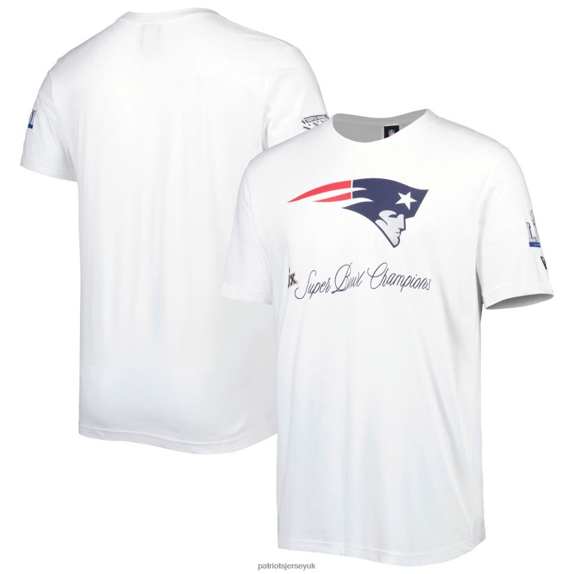 New Era White Historic Champs T-Shirt Men Patriots Jersey Clothing 6B6H8J1855