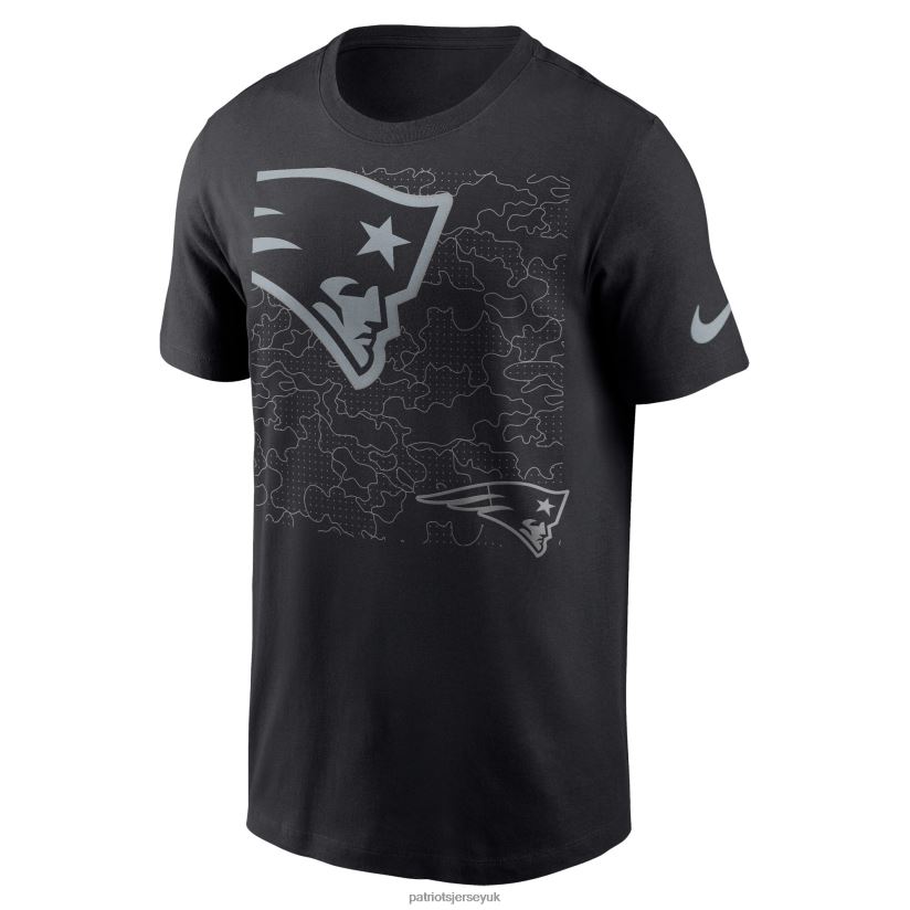 Nike Black RFLCTV T-Shirt Men Patriots Jersey Clothing 6B6H8J1809
