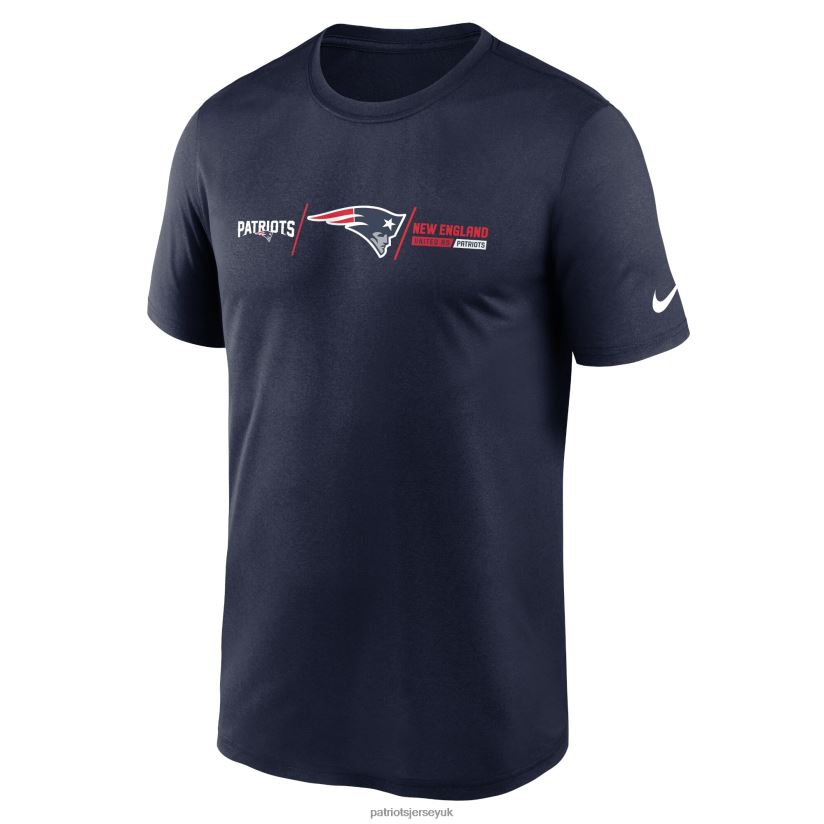 Nike Navy Horizontal Lockup Legend T-Shirt Men Patriots Jersey Clothing 6B6H8J1876