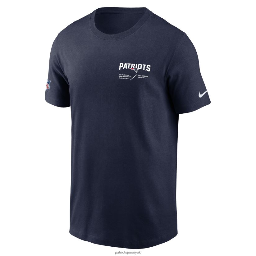 Nike Navy Sideline Infograph Lockup Performance T-Shirt Men Patriots Jersey Clothing 6B6H8J1959