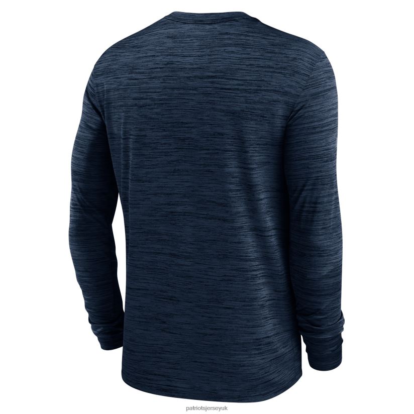 Nike Navy Velocity Long Sleeve T-Shirt Men Patriots Jersey Clothing 6B6H8J1849