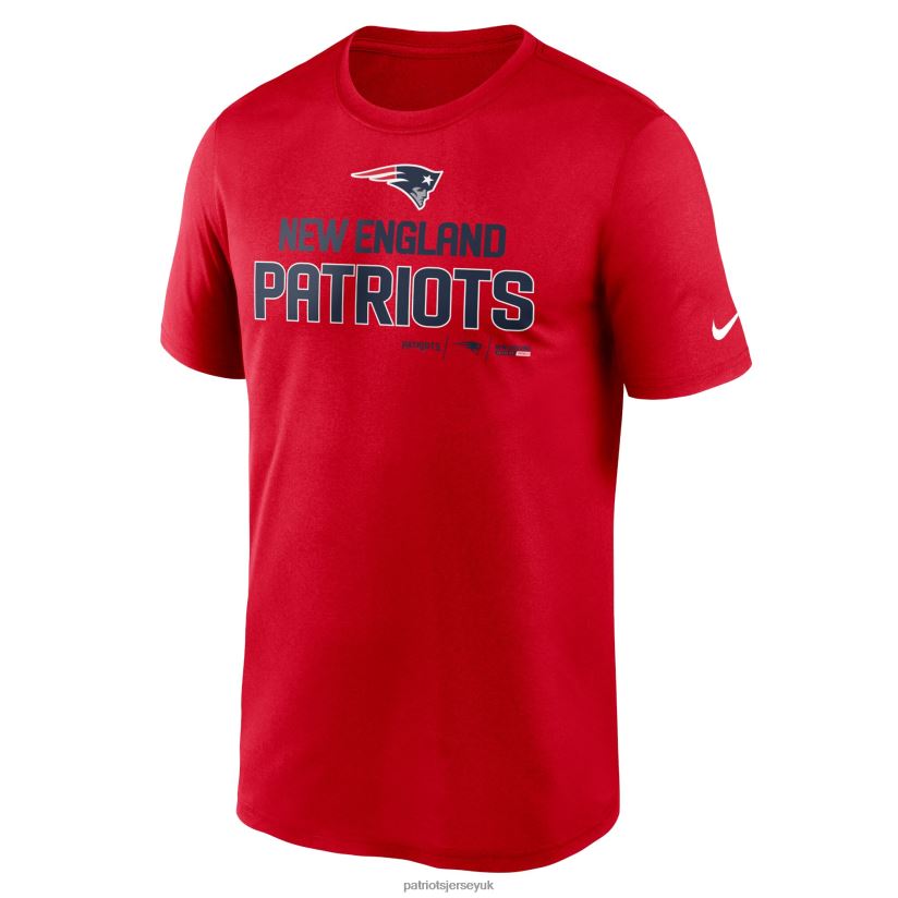 Nike Red Legend Community Performance T-Shirt Men Patriots Jersey Clothing 6B6H8J1973