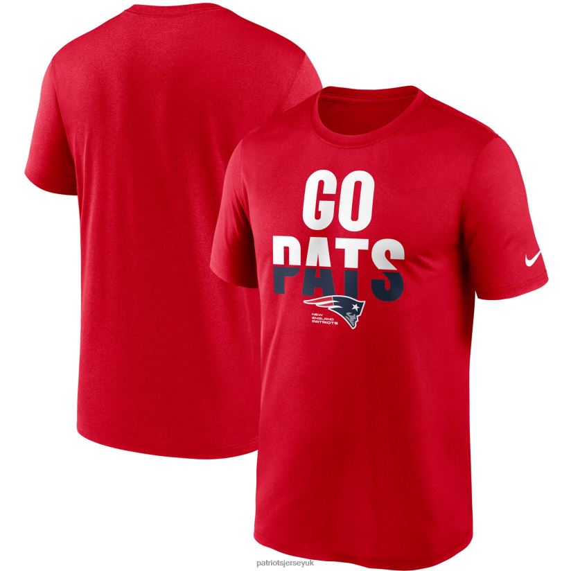 Nike Red Legend Local Phrase Performance T-Shirt Men Patriots Jersey Clothing 6B6H8J2038