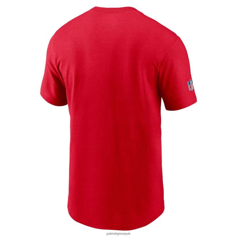 Nike Red Sideline Infograph Lockup Performance T-Shirt Men Patriots Jersey Clothing 6B6H8J2051