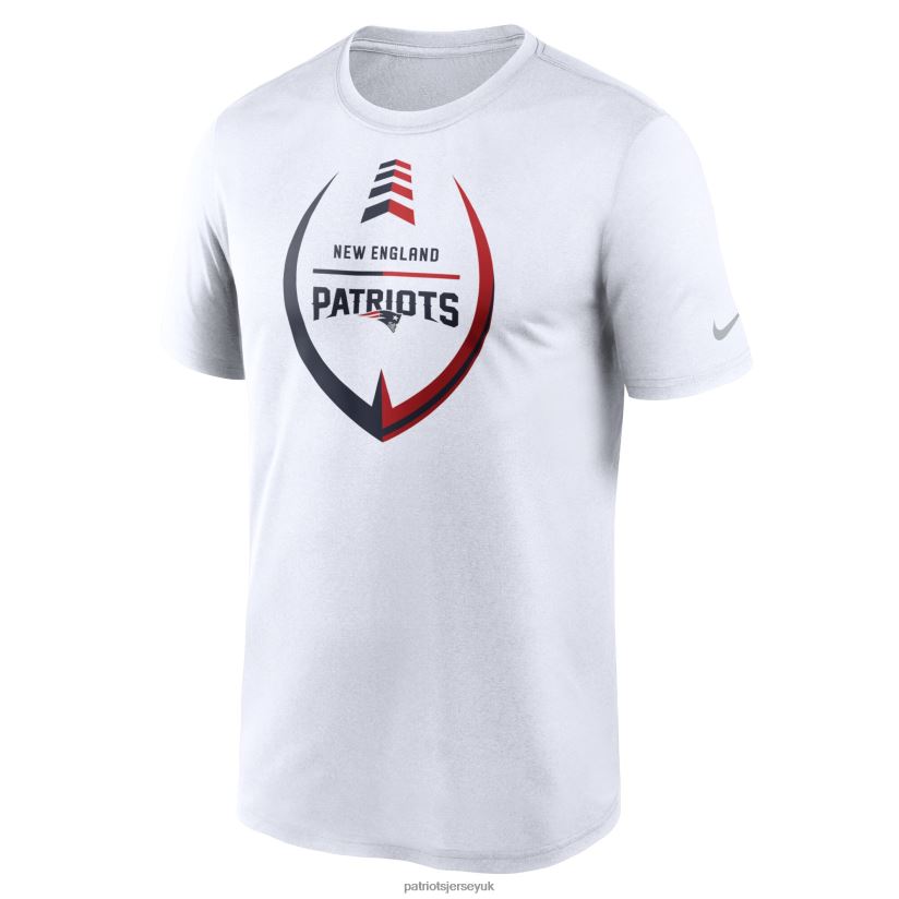 Nike White Icon Legend Performance T-Shirt Men Patriots Jersey Clothing 6B6H8J1947