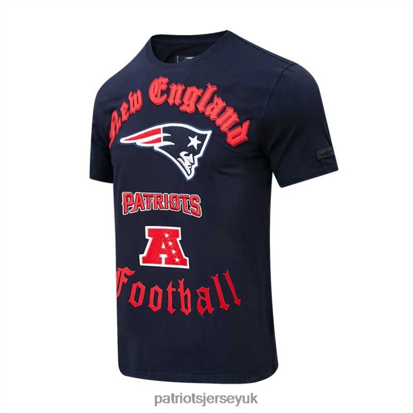 Pro Standard Navy Old English T-Shirt Men Patriots Jersey Clothing 6B6H8J1976