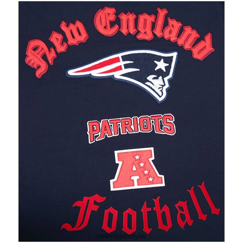 Pro Standard Navy Old English T-Shirt Men Patriots Jersey Clothing 6B6H8J1976