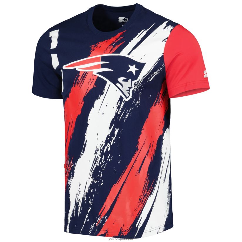 Starter Navy Extreme Defender T-Shirt Men Patriots Jersey Clothing 6B6H8J1894
