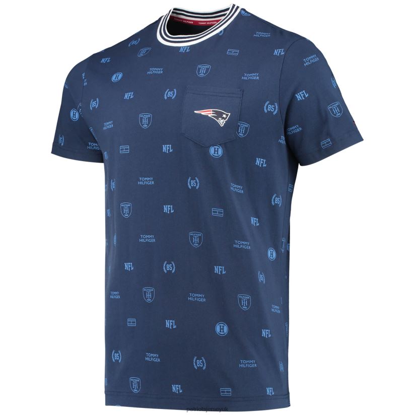 Tommy Hilfiger Navy Essential Pocket T-Shirt Men Patriots Jersey Clothing 6B6H8J2017