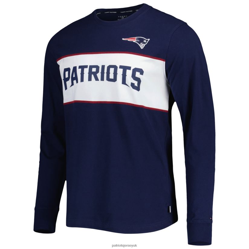 Tommy Hilfiger Navy Peter Team Long Sleeve T-Shirt Men Patriots Jersey Clothing 6B6H8J2036
