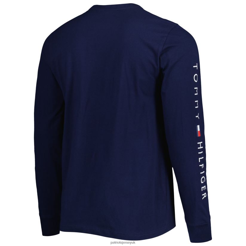 Tommy Hilfiger Navy Peter Team Long Sleeve T-Shirt Men Patriots Jersey Clothing 6B6H8J2036